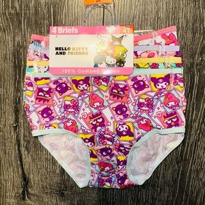 Hello Kitty and Friends My Melody Chococat Pompompuri Girls' 100% cotton briefs